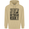 You Can't Buy Love Funny Rescue Dog Puppy Mens 80% Cotton Hoodie Sand