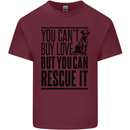 You Can't Buy Love Funny Rescue Dog Puppy Mens Cotton T-Shirt Tee Top Maroon