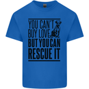 You Can't Buy Love Funny Rescue Dog Puppy Mens Cotton T-Shirt Tee Top Royal Blue