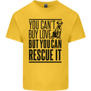 You Can't Buy Love Funny Rescue Dog Puppy Mens Cotton T-Shirt Tee Top Yellow