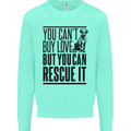 You Can't Buy Love Funny Rescue Dog Puppy Mens Sweatshirt Jumper Peppermint