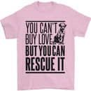 You Can't Buy Love Funny Rescue Dog Puppy Mens T-Shirt Cotton Gildan Light Pink