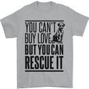 You Can't Buy Love Funny Rescue Dog Puppy Mens T-Shirt Cotton Gildan Sports Grey