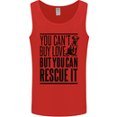 You Can't Buy Love Funny Rescue Dog Puppy Mens Vest Tank Top Red