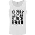 You Can't Buy Love Funny Rescue Dog Puppy Mens Vest Tank Top White