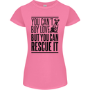 You Can't Buy Love Funny Rescue Dog Puppy Womens Petite Cut T-Shirt Azalea