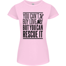 You Can't Buy Love Funny Rescue Dog Puppy Womens Petite Cut T-Shirt Light Pink
