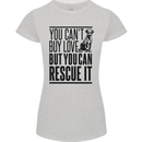 You Can't Buy Love Funny Rescue Dog Puppy Womens Petite Cut T-Shirt Sports Grey