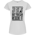 You Can't Buy Love Funny Rescue Dog Puppy Womens Petite Cut T-Shirt White