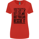 You Can't Buy Love Funny Rescue Dog Puppy Womens Wider Cut T-Shirt Red