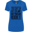 You Can't Buy Love Funny Rescue Dog Puppy Womens Wider Cut T-Shirt Royal Blue