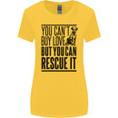 You Can't Buy Love Funny Rescue Dog Puppy Womens Wider Cut T-Shirt Yellow