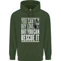 You Can't Buy Love Funny Resue Dog Puppy Childrens Kids Hoodie Forest Green