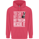 You Can't Buy Love Funny Resue Dog Puppy Childrens Kids Hoodie Heliconia
