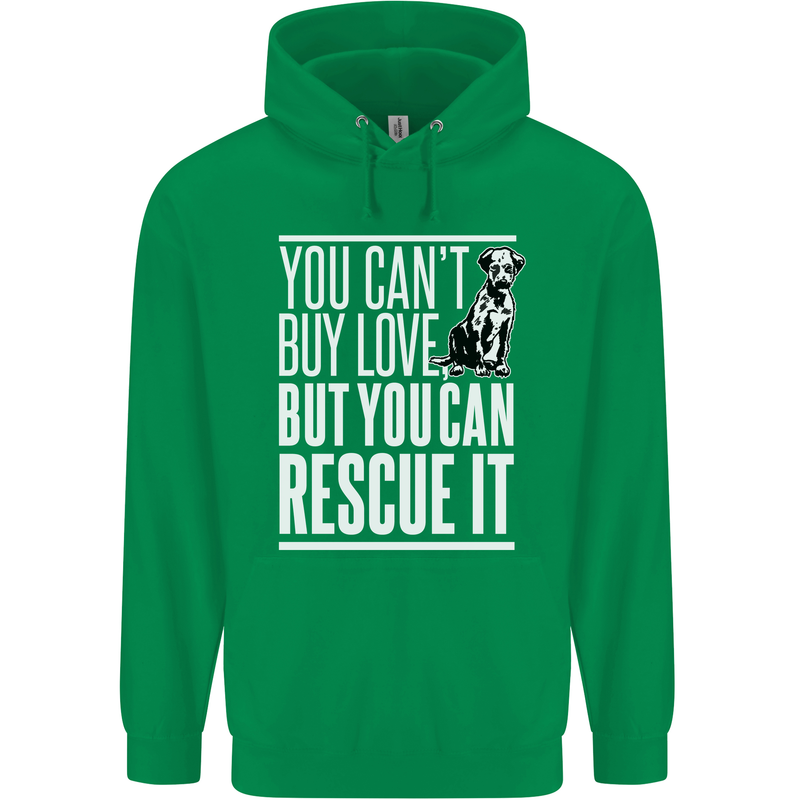 You Can't Buy Love Funny Resue Dog Puppy Childrens Kids Hoodie Irish Green