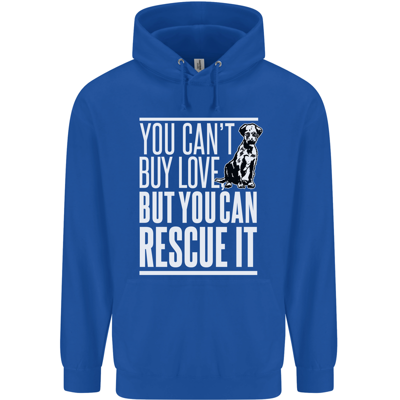 You Can't Buy Love Funny Resue Dog Puppy Childrens Kids Hoodie Royal Blue
