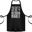 You Can't Buy Love Funny Resue Dog Puppy Cotton Apron 100% Organic Black