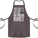 You Can't Buy Love Funny Resue Dog Puppy Cotton Apron 100% Organic Dark Grey
