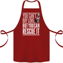 You Can't Buy Love Funny Resue Dog Puppy Cotton Apron 100% Organic Maroon