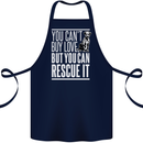 You Can't Buy Love Funny Resue Dog Puppy Cotton Apron 100% Organic Navy Blue