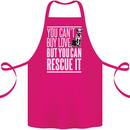 You Can't Buy Love Funny Resue Dog Puppy Cotton Apron 100% Organic Pink