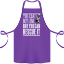 You Can't Buy Love Funny Resue Dog Puppy Cotton Apron 100% Organic Purple