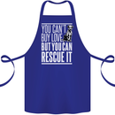 You Can't Buy Love Funny Resue Dog Puppy Cotton Apron 100% Organic Royal Blue
