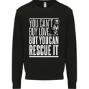 You Can't Buy Love Funny Resue Dog Puppy Kids Sweatshirt Jumper Black