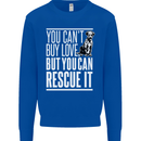 You Can't Buy Love Funny Resue Dog Puppy Kids Sweatshirt Jumper Royal Blue