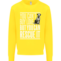 You Can't Buy Love Funny Resue Dog Puppy Kids Sweatshirt Jumper Yellow