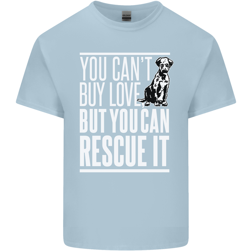 You Can't Buy Love Funny Resue Dog Puppy Kids T-Shirt Childrens Light Blue