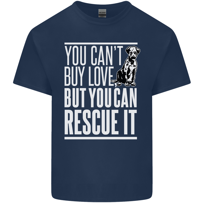 You Can't Buy Love Funny Resue Dog Puppy Kids T-Shirt Childrens Navy Blue