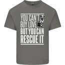 You Can't Buy Love Funny Resue Dog Puppy Mens Cotton T-Shirt Tee Top Charcoal