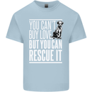 You Can't Buy Love Funny Resue Dog Puppy Mens Cotton T-Shirt Tee Top Light Blue