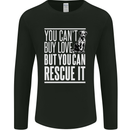 You Can't Buy Love Funny Resue Dog Puppy Mens Long Sleeve T-Shirt Black