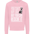 You Can't Buy Love Funny Resue Dog Puppy Mens Sweatshirt Jumper Light Pink
