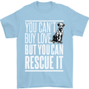 You Can't Buy Love Funny Resue Dog Puppy Mens T-Shirt Cotton Gildan Light Blue