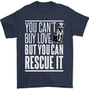 You Can't Buy Love Funny Resue Dog Puppy Mens T-Shirt Cotton Gildan Navy Blue