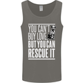 You Can't Buy Love Funny Resue Dog Puppy Mens Vest Tank Top Charcoal