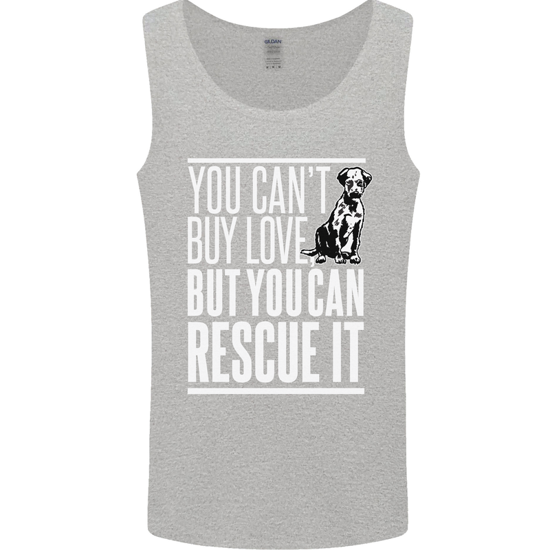 You Can't Buy Love Funny Resue Dog Puppy Mens Vest Tank Top Sports Grey