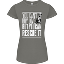 You Can't Buy Love Funny Resue Dog Puppy Womens Petite Cut T-Shirt Charcoal