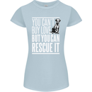 You Can't Buy Love Funny Resue Dog Puppy Womens Petite Cut T-Shirt Light Blue