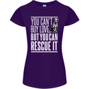 You Can't Buy Love Funny Resue Dog Puppy Womens Petite Cut T-Shirt Purple