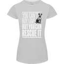You Can't Buy Love Funny Resue Dog Puppy Womens Petite Cut T-Shirt Sports Grey