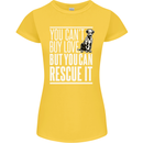 You Can't Buy Love Funny Resue Dog Puppy Womens Petite Cut T-Shirt Yellow