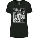 You Can't Buy Love Funny Resue Dog Puppy Womens Wider Cut T-Shirt Black