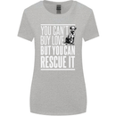 You Can't Buy Love Funny Resue Dog Puppy Womens Wider Cut T-Shirt Sports Grey