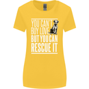 You Can't Buy Love Funny Resue Dog Puppy Womens Wider Cut T-Shirt Yellow