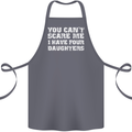 You Can't Scare Four Daughters Father's Day Cotton Apron 100% Organic Steel