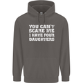 You Can't Scare Four Daughters Father's Day Mens 80% Cotton Hoodie Charcoal